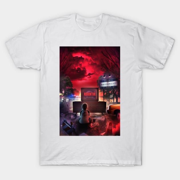 Playstation 1 - Resident Evil T-Shirt by Rachid Lotf